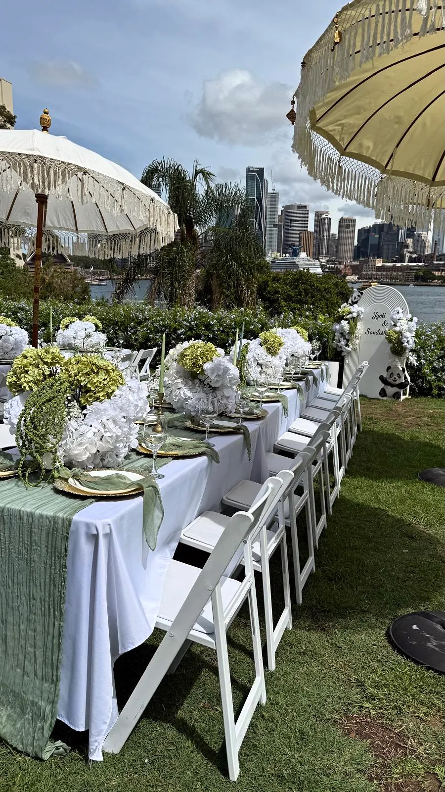 Green luxury picnic setup by LC Events