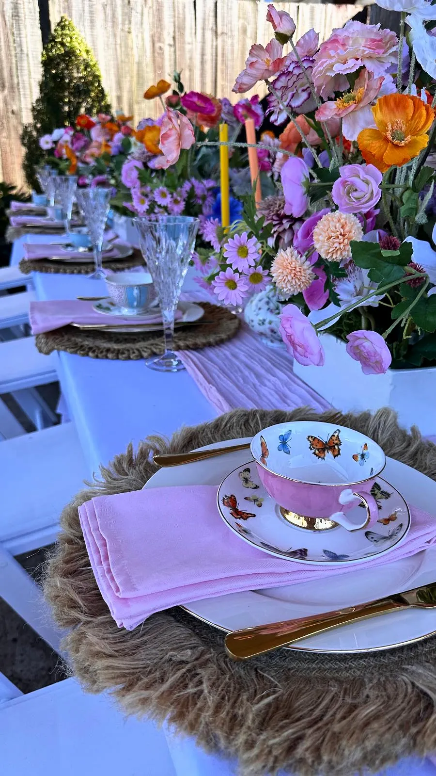 Pink luxury picnic setup by LC Events